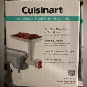 Cuisinart Meat Poultry Grinder Stand Mixer Attachment model MG 50. New